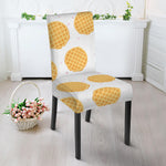 Cute Waffle Pattern Print Dining Chair Slipcover