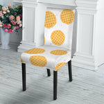 Cute Waffle Pattern Print Dining Chair Slipcover