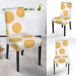 Cute Waffle Pattern Print Dining Chair Slipcover
