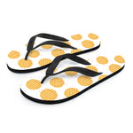 Cute Waffle Pattern Print Flip Flops