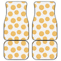 Cute Waffle Pattern Print Front and Back Car Floor Mats