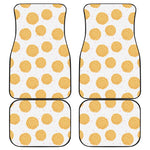 Cute Waffle Pattern Print Front and Back Car Floor Mats