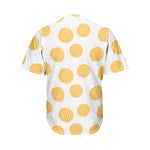 Cute Waffle Pattern Print Men's Baseball Jersey