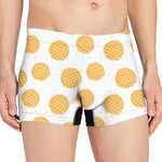 Cute Waffle Pattern Print Men's Boxer Briefs