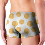 Cute Waffle Pattern Print Men's Boxer Briefs