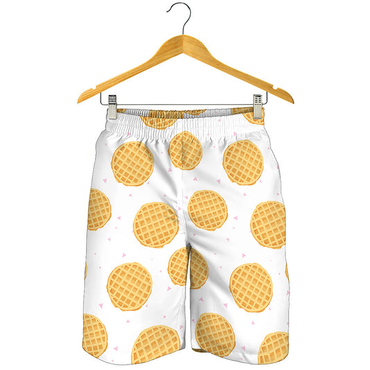 Cute Waffle Pattern Print Men's Shorts