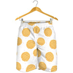 Cute Waffle Pattern Print Men's Shorts