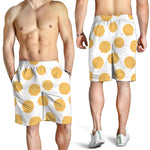 Cute Waffle Pattern Print Men's Shorts