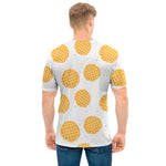 Cute Waffle Pattern Print Men's T-Shirt