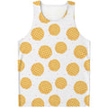 Cute Waffle Pattern Print Men's Tank Top