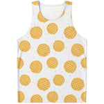 Cute Waffle Pattern Print Men's Tank Top
