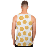 Cute Waffle Pattern Print Men's Tank Top