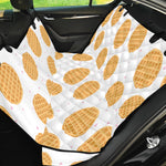 Cute Waffle Pattern Print Pet Car Back Seat Cover