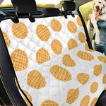 Cute Waffle Pattern Print Pet Car Back Seat Cover