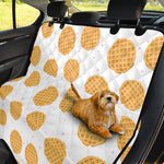 Cute Waffle Pattern Print Pet Car Back Seat Cover