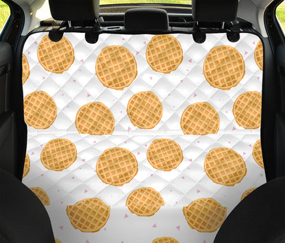 Cute Waffle Pattern Print Pet Car Back Seat Cover