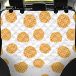 Cute Waffle Pattern Print Pet Car Back Seat Cover
