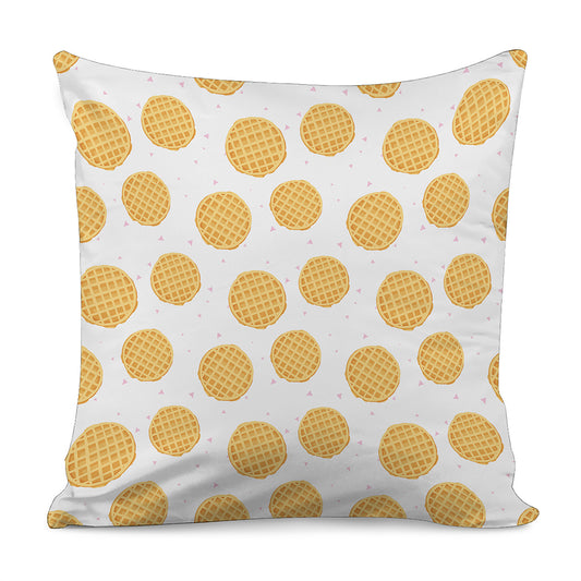 Cute Waffle Pattern Print Pillow Cover
