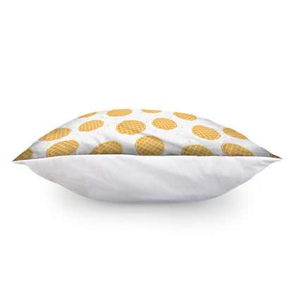 Cute Waffle Pattern Print Pillow Cover