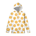 Cute Waffle Pattern Print Pullover Hoodie
