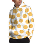 Cute Waffle Pattern Print Pullover Hoodie