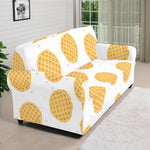 Cute Waffle Pattern Print Sofa Cover