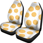 Cute Waffle Pattern Print Universal Fit Car Seat Covers