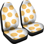 Cute Waffle Pattern Print Universal Fit Car Seat Covers