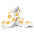 Cute Waffle Pattern Print White Slip On Sneakers