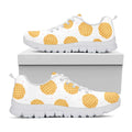 Cute Waffle Pattern Print White Running Shoes