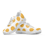 Cute Waffle Pattern Print White Sneakers