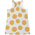 Cute Waffle Pattern Print Women's Racerback Tank Top