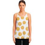 Cute Waffle Pattern Print Women's Racerback Tank Top