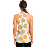 Cute Waffle Pattern Print Women's Racerback Tank Top