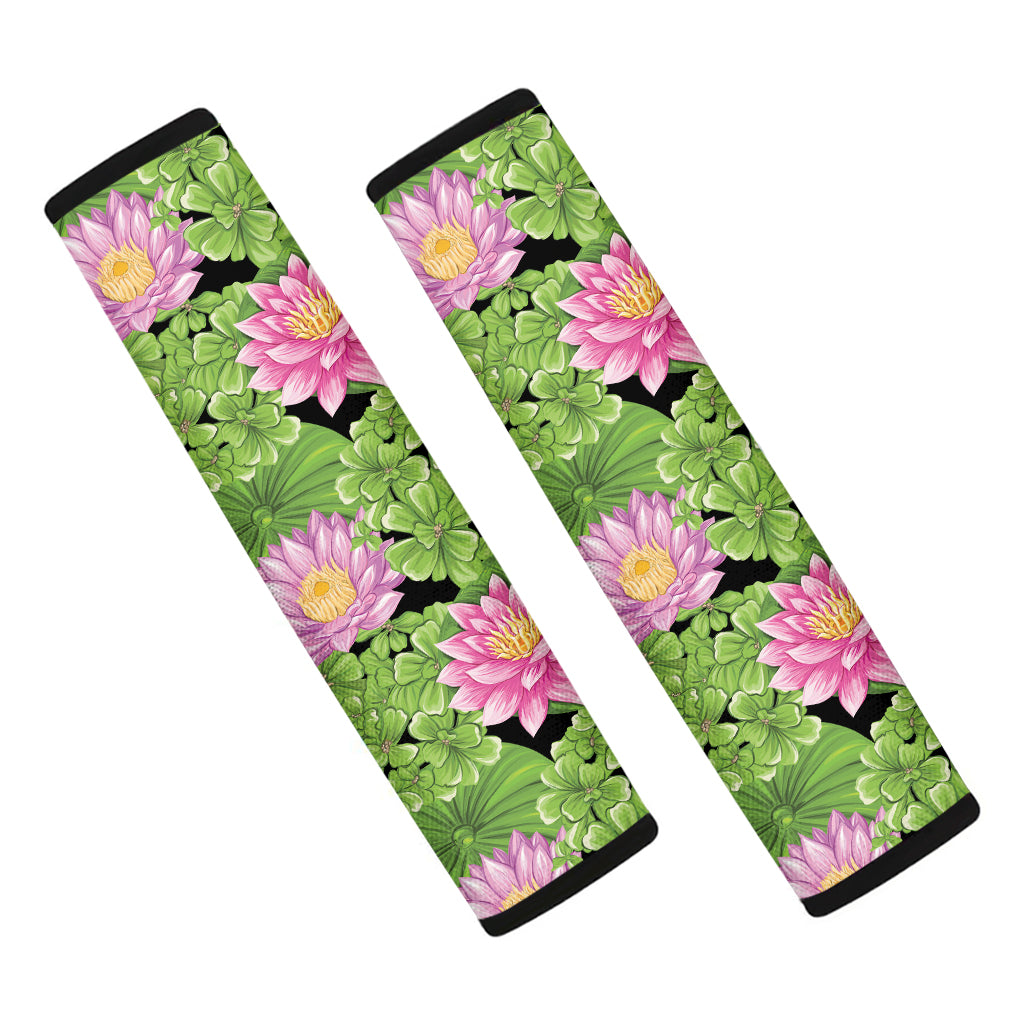 Cute Water Lily Pattern Print Car Seat Belt Covers