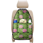 Cute Water Lily Pattern Print Car Seat Organizers