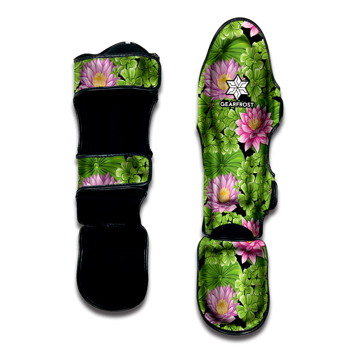 Cute Water Lily Pattern Print Muay Thai Shin Guard