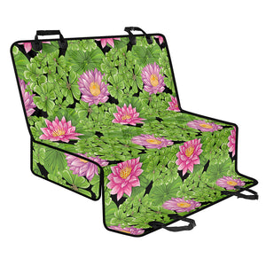 Cute Water Lily Pattern Print Pet Car Back Seat Cover