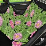 Cute Water Lily Pattern Print Pet Car Back Seat Cover