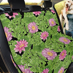 Cute Water Lily Pattern Print Pet Car Back Seat Cover