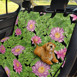 Cute Water Lily Pattern Print Pet Car Back Seat Cover