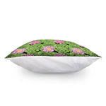 Cute Water Lily Pattern Print Pillow Cover