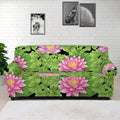 Cute Water Lily Pattern Print Sofa Cover