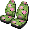 Cute Water Lily Pattern Print Universal Fit Car Seat Covers