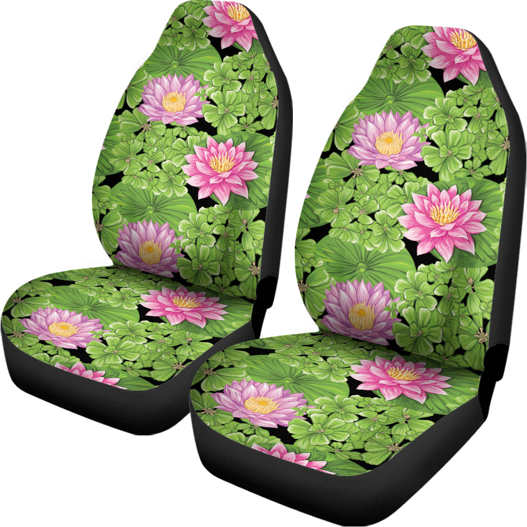 Cute Water Lily Pattern Print Universal Fit Car Seat Covers