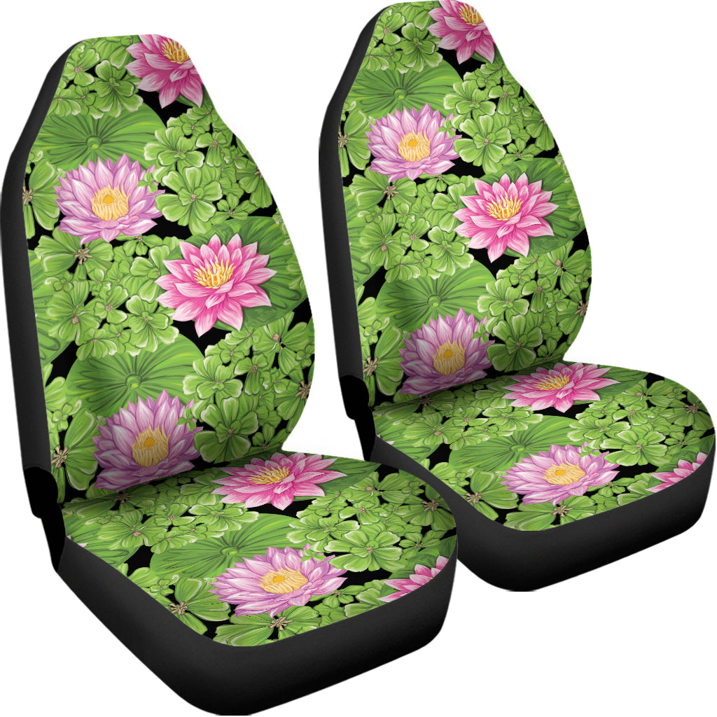 Cute Water Lily Pattern Print Universal Fit Car Seat Covers