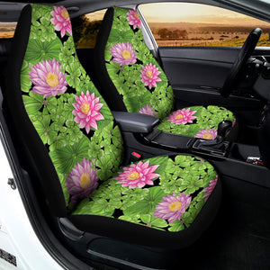 Cute Water Lily Pattern Print Universal Fit Car Seat Covers