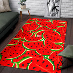 Cute Watermelon Pieces Pattern Print Area Rug GearFrost