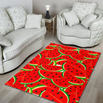 Cute Watermelon Pieces Pattern Print Area Rug GearFrost