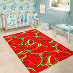 Cute Watermelon Pieces Pattern Print Area Rug GearFrost
